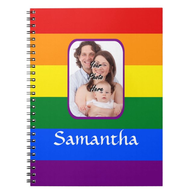 Rainbow coloured notebook (Front)