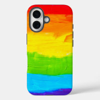 Rainbow Coloured Paint Strokes