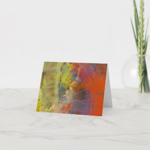 Rainbow Coloured Petrified Wood Note Card