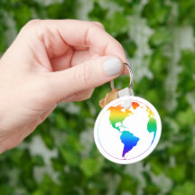 Rainbow coloured planet earth