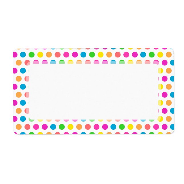 Rainbow Coloured Polka Dots Fun Happy Pattern (Front)