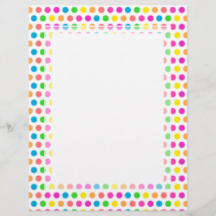 Rainbow Coloured Polka Dots Fun Happy Pattern