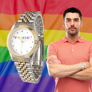 Rainbow Coloured Pride Word Watch