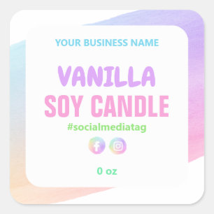 Rainbow Coloured Product Labels