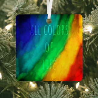 Rainbow Coloured Quoted LGBTQ Equality Metal Ornam Tree Decoration