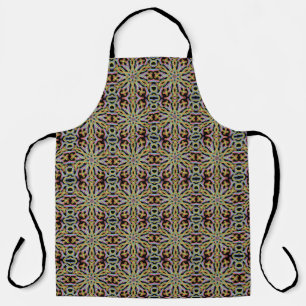 Rainbow Coloured String Rope Pattern Art Apron
