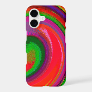 Rainbow Coloured Swirl Abstract Art