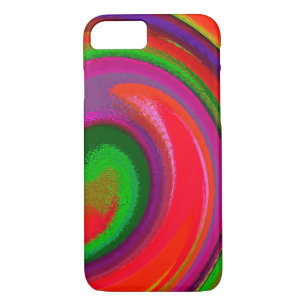 Rainbow Coloured Swirl Abstract Art Case-Mate iPhone Case