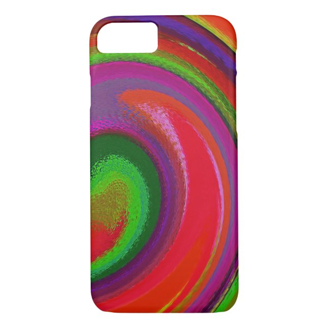Rainbow Coloured Swirl Abstract Art Case-Mate iPhone Case (Back)