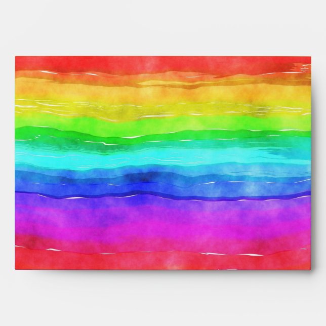 Rainbow Colourful Bright Envelope (Front)