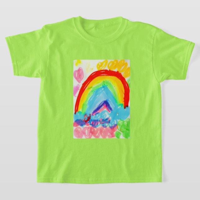 Rainbow  colourful fun  T-shirt  for Teen (Laydown)