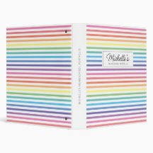 Rainbow Colourful Homeschool Portfolio Binder