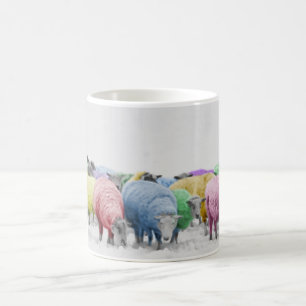 Rainbow Colourful Sheeps Coffee Mug