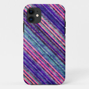 Rainbow Colourful Stripes Grunge Textures Case-Mate iPhone Case