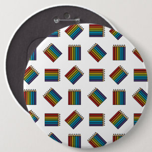 Rainbow Colouring Pencils 6 Cm Round Badge