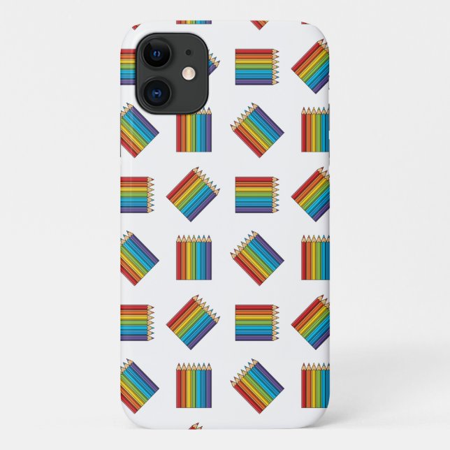 Rainbow Colouring Pencils Case-Mate iPhone Case (Back)