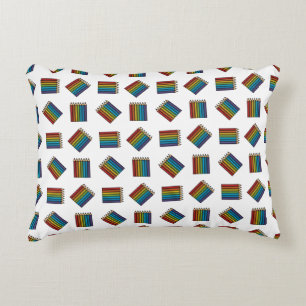 Rainbow Colouring Pencils Decorative Cushion
