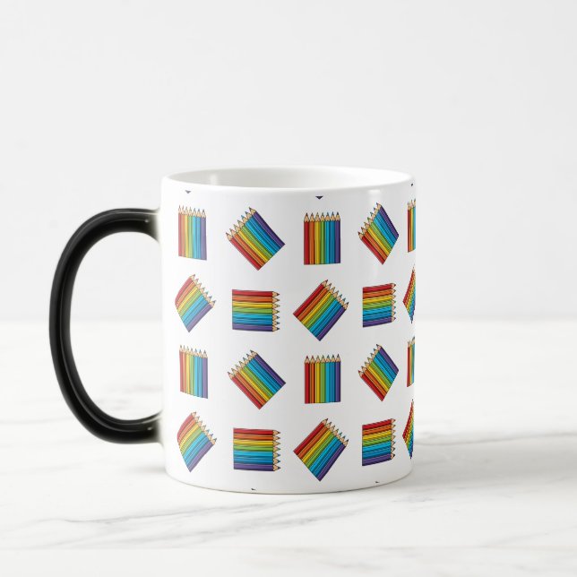 Rainbow Colouring Pencils Magic Mug (Left)
