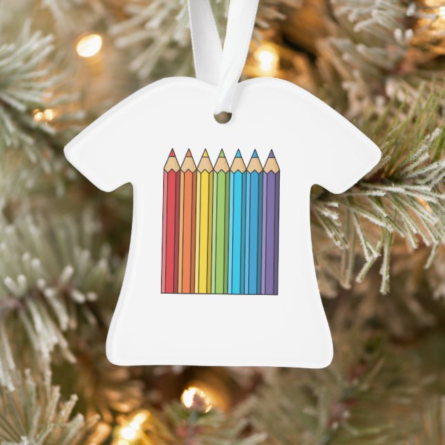 Rainbow Colouring Pencils Ornament (Tree)