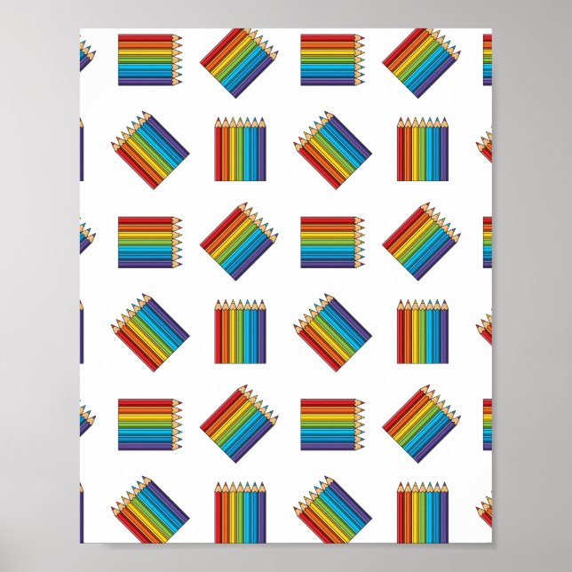Rainbow Colouring Pencils Poster (Front)