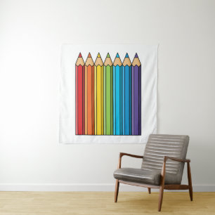 Rainbow Colouring Pencils Tapestry
