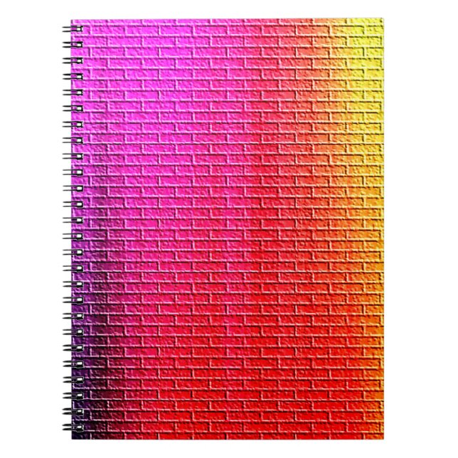 Rainbow colours abstract background. Gradient.abst Notebook (Front)