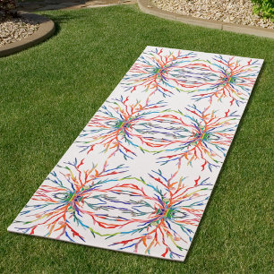Rainbow Colours Abstract Yoga Mat