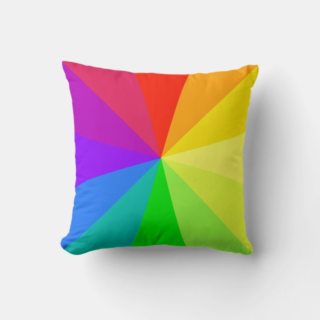 Rainbow Colours Art Cushion (Front)