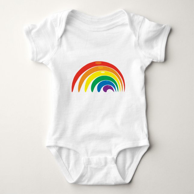 Rainbow Colours Baby Bodysuit (Front)