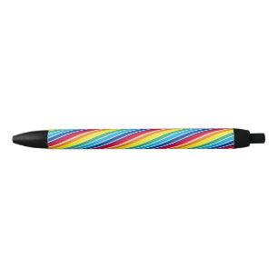Rainbow Colours Black Ink Pen