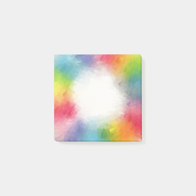 Rainbow Colours Blank Custom Yellow Orange Pink Re Post-it Notes (Front)