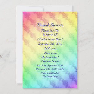Rainbow Colours Bridal Shower Invitation