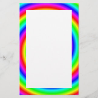 Rainbow Colours. Bright and Colourful Spiral. Stationery
