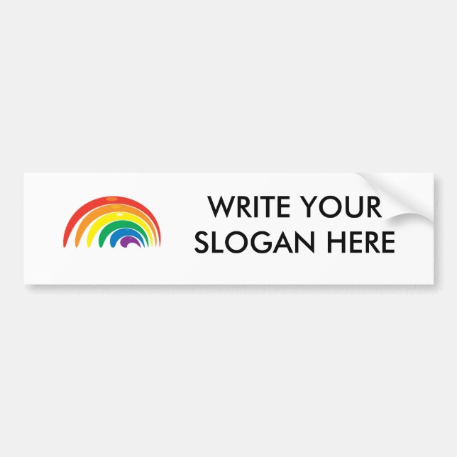 Rainbow Colours Bumper Sticker (Front)