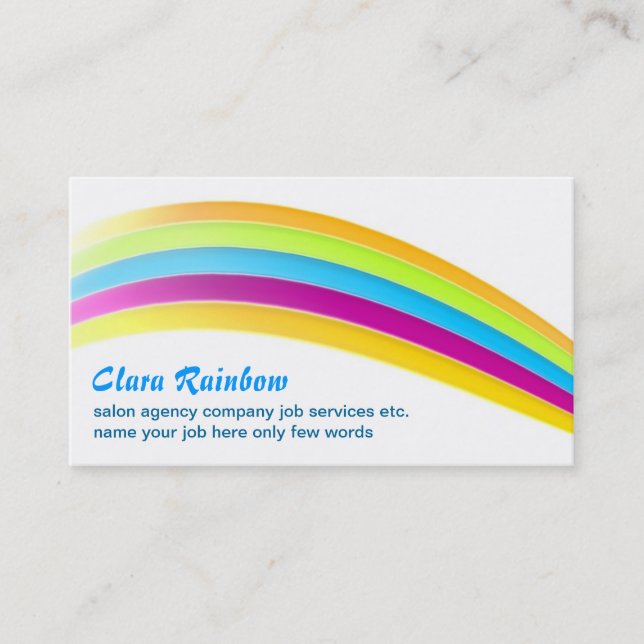 rainbow colours business card (Front)
