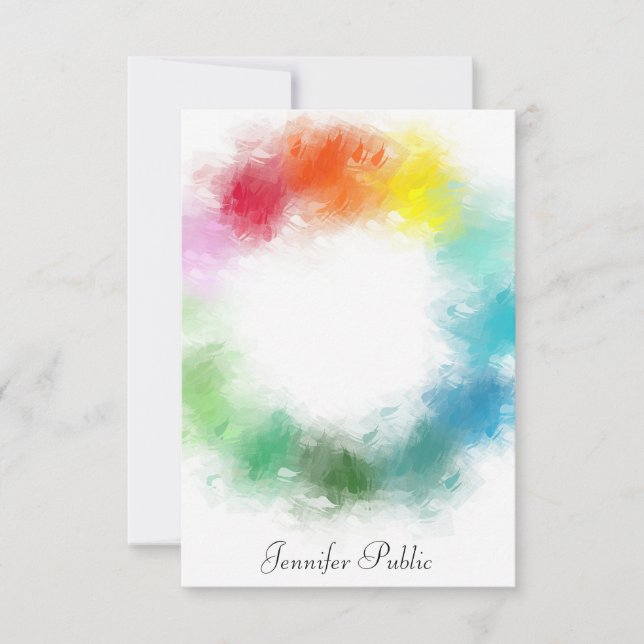 Rainbow Colours Colourful Template Custom Script (Front)