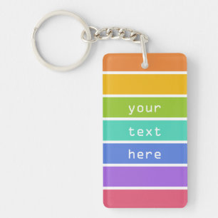 Rainbow Colours custom key chains