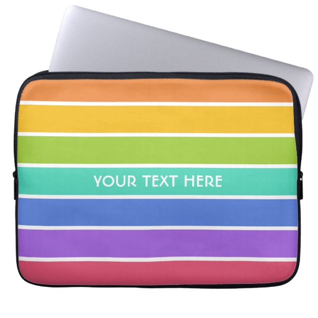 Rainbow Colours custom laptop sleeves (Front)