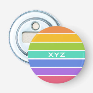 Rainbow Colours custom monogram bottle opener