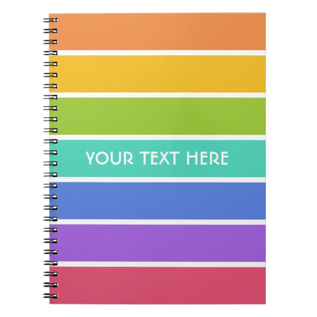 Rainbow Colours custom notebook (Front)