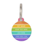 Rainbow Colours custom pet tag