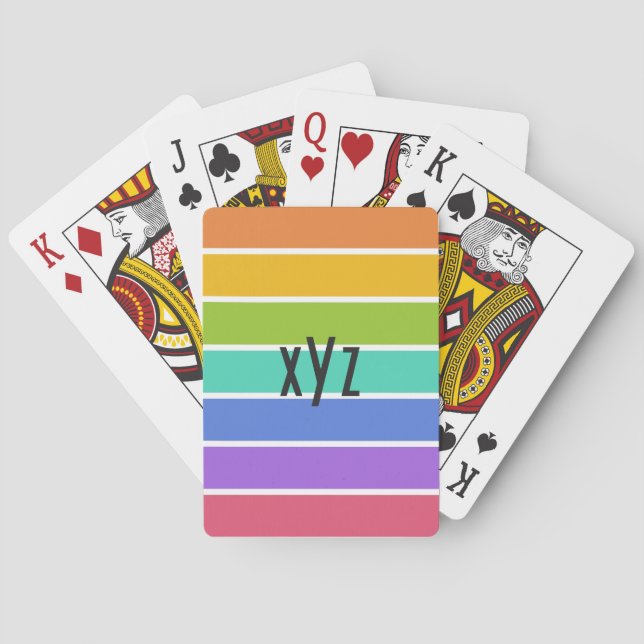 Rainbow Colours custom playing cards (Back)