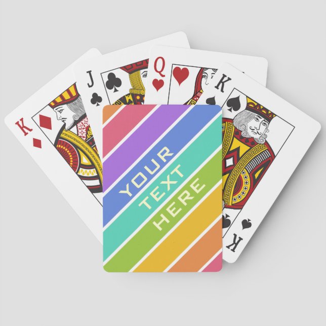 Rainbow Colours custom playing cards (Back)