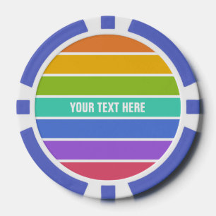 Rainbow Colours custom poker chips