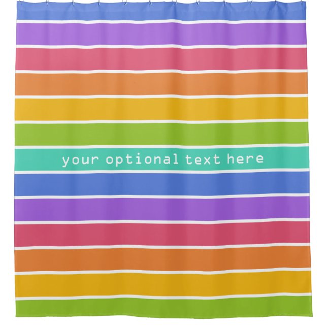 Rainbow Colours custom shower curtain (Front)