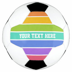 Rainbow Colours custom soccer ball