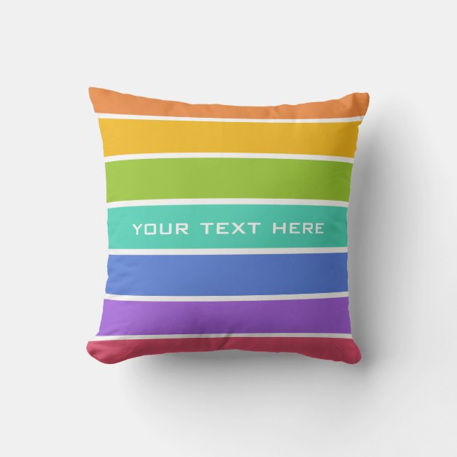 Rainbow Colours custom throw pillows (Front)