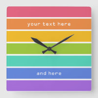 Rainbow Colours custom wall clocks
