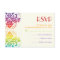Rainbow colours damask wedding RSVP