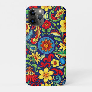 Rainbow Colours Flower Paisley Design Case-Mate iPhone Case